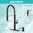 Stainless Steel 2-Function Single Handle Pull Out Kitchen Faucet With 17 Oz Soap Dispenser-112163956