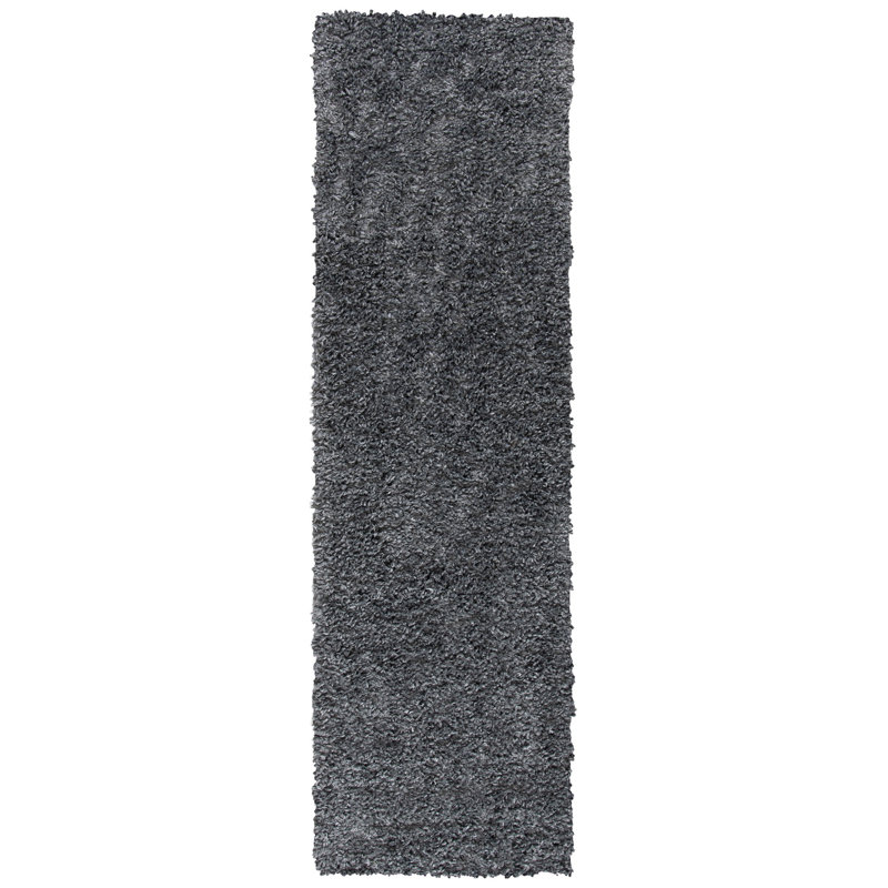 Edgecombe Shag Performance Solid Color Rug, Runner 2' x 7'