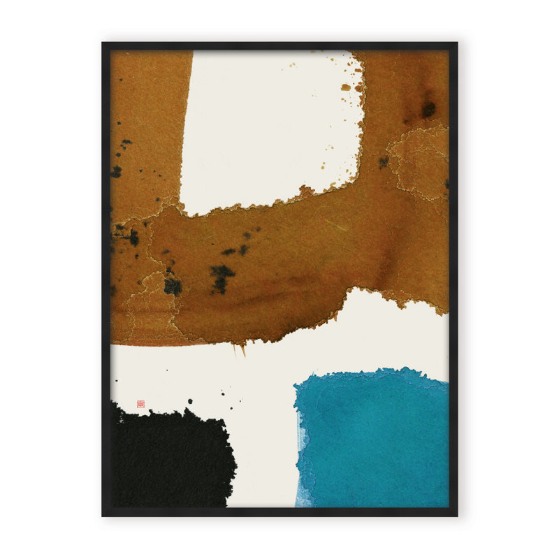 Abstract Off Track, Black, 48" H x 36" W x 1.125" D, Framed Print