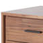 Table contemporaine en noyer 2 avec pieds en épingle stables en métal, 2 tiroirs et pieds pratiques pour la décoration intérieure-60006474