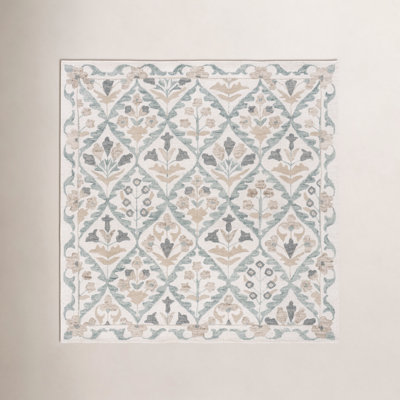 Hand-Tufted Wool Floral Rug