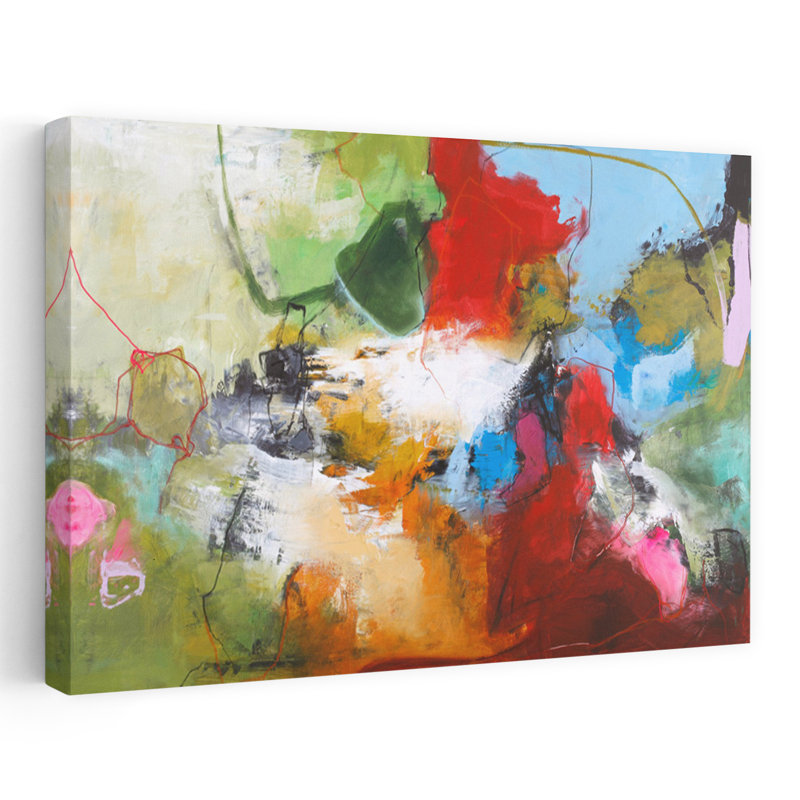 Tango 1, art abstrait contemporain, H 16 po x l 24 po