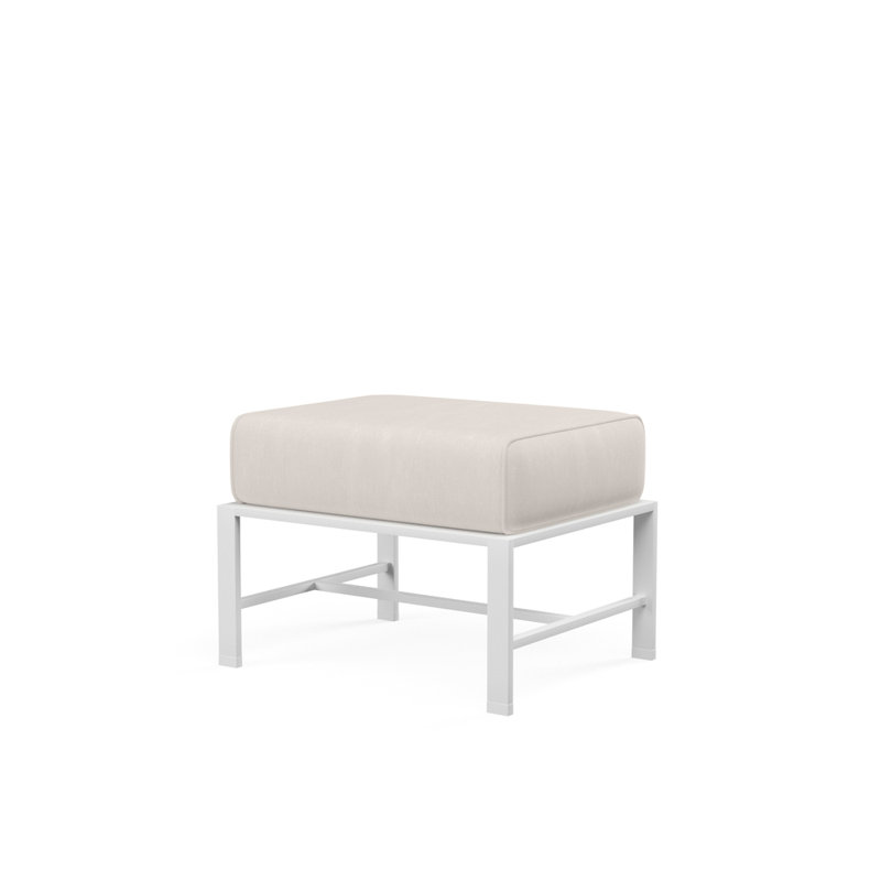 Bristol Outdoor Ottoman, Canvas Natural Sunbrella®