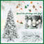 Arbre de Noël blanc avec fleurs en polyéthylène-923197888
