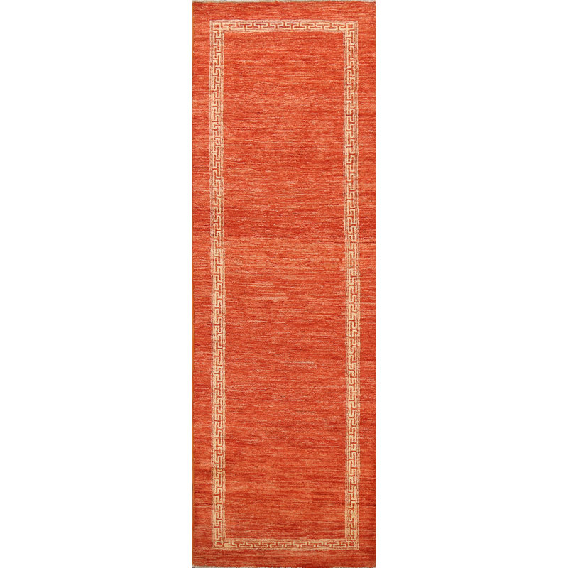 Tapis de couloir oriental contemporain Gabbeh 3 x 9