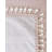 Polka Dots Tassel Cotton Blend Pink Tablecloth 55"W X 55"L