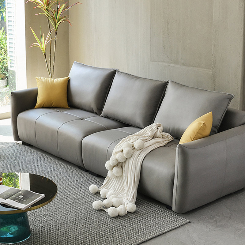 Gray 100% Polyester Modular Sofa cushion couch, 41.34" H x 102.36" W x 40.16" D
