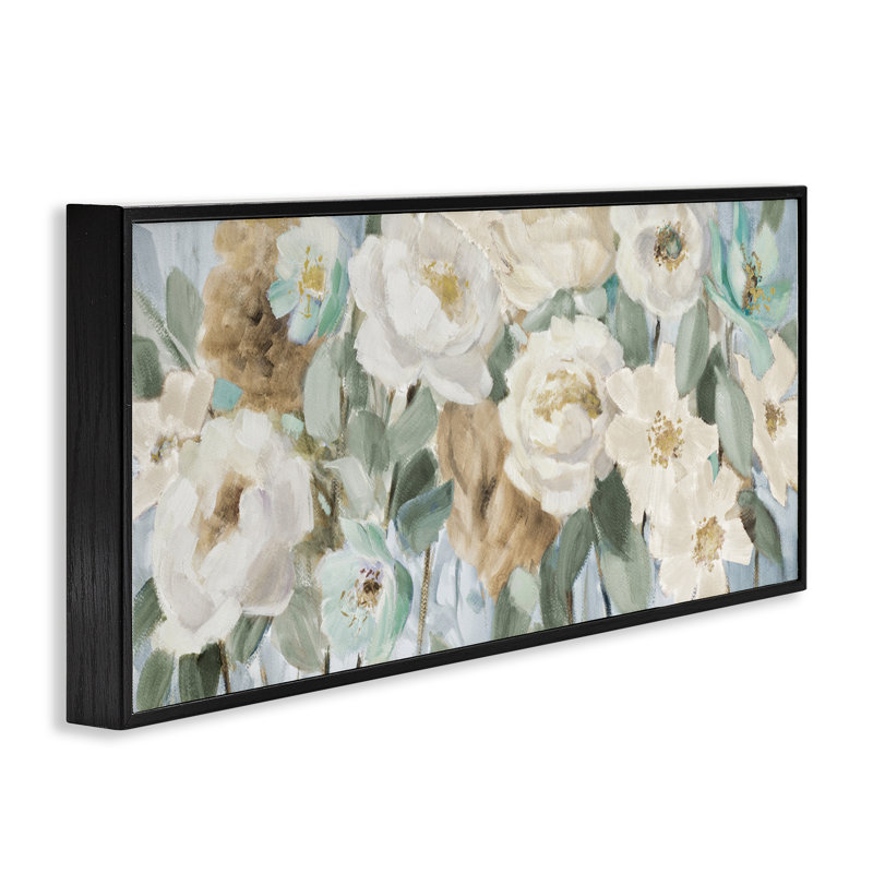 Promesse de Giverny, estampe numérique, conception de Lanie Loreth, H 10 po x l 24 po, Giclée encadrée noir minuit