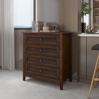 Anet 4 - Drawer Dresser,Mid Century Modern 4 Drawer Dresser,Dresser 4 Drawer for Solid Wood