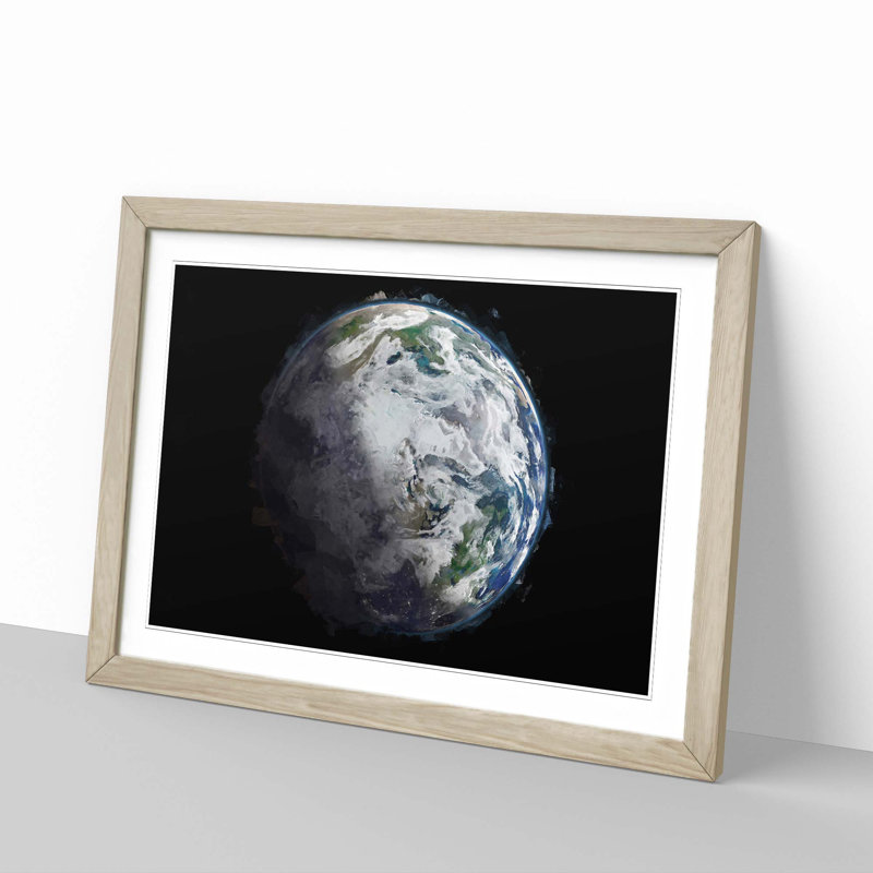 Our Magnificent Earth - Picture Frame Graphic Art Print, 62cm H x 87cm W x 2cm D, Oak Framed