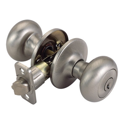 Cambridge Universal 6-Way Latch Keyed Entry Door Knob