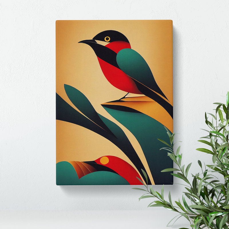 Precious Bird Abstract - Wrapped Canvas, 50cm H x 35cm W