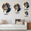 Horloge murale abstraite paysage de montagne lune et arbre III-93380664
