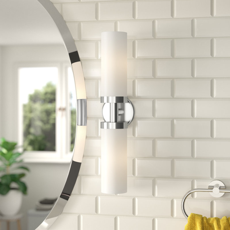 Charlesha 2 - Light Dimmable Bath Sconce, Polished Chrome