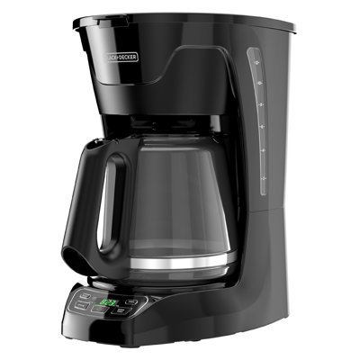 BLACK+DECKER 12-Cup Programmable Coffeemaker, Black