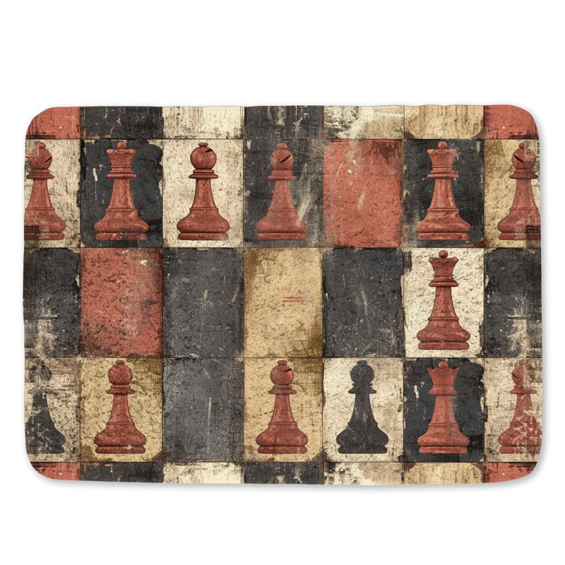 Jeu d'échecs pour tapis de bain, L 17 po x L 24 po