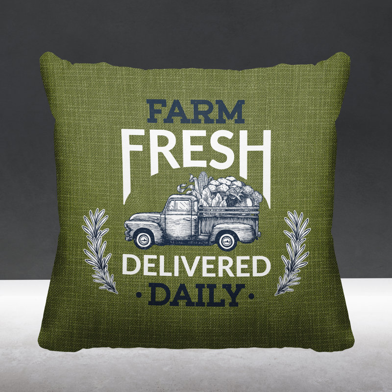 Coussin intérieur / extérieur Ringo Farm, L 19 po x H 19 po, H 15 po x l 15 po