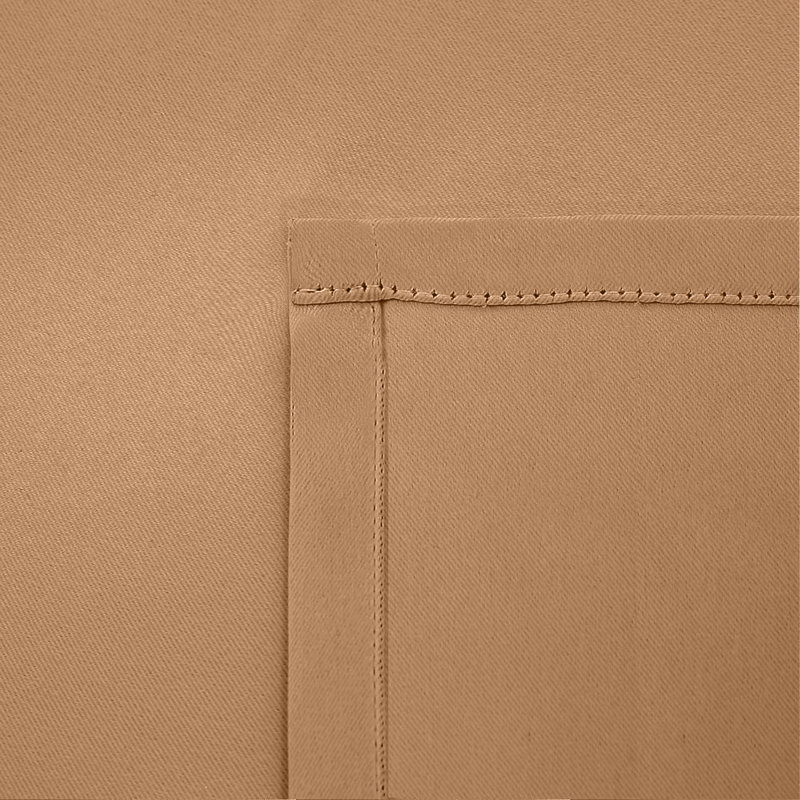 100% Polyester Room Darkening Pencil Pleated Blackout Curtain & Drapes, Beige, 228cm Width x 183cm Drop