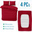 Onorino Luxury 4-Piece Dyed Duvet Set with Pillowcases or Fitted sheet (4 in 1)-2063012523-2063012529