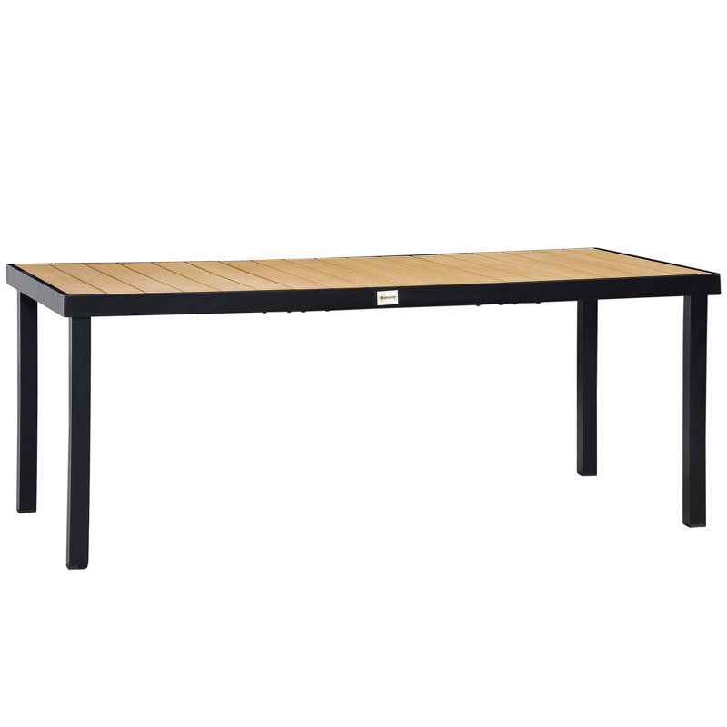 Table de salle à manger d'extérieur pour 8 personnes de 75 po x 35 po Outsunny (table incluse seulement), Naturel