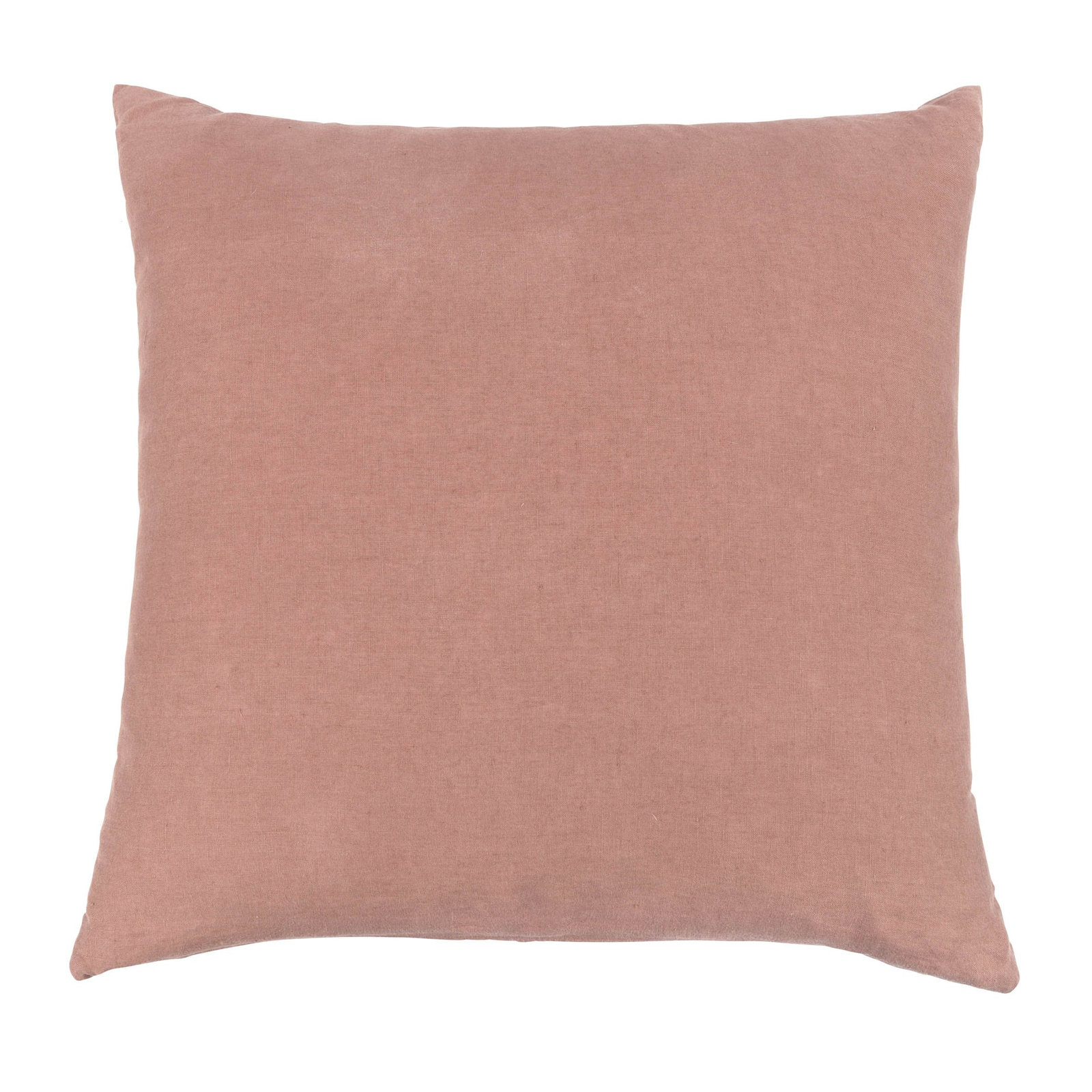 100% French Linen Pillow Sham, Clay, Square 26", Down Alternative