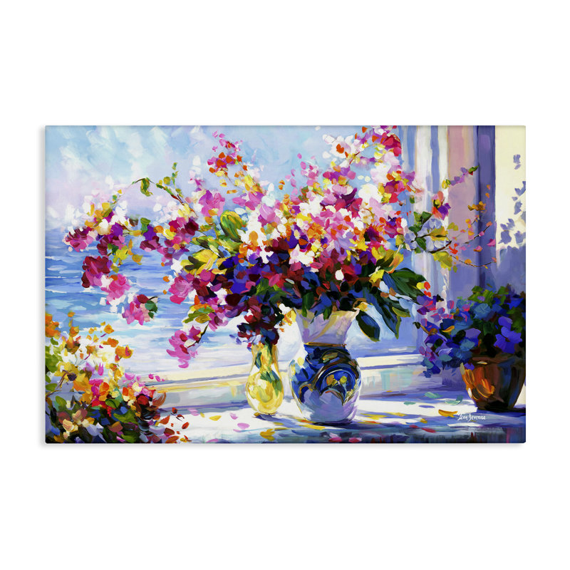 Art mural sur toile Morning Sun Blooms par Leon Devenice, H 16 po x l 24 po