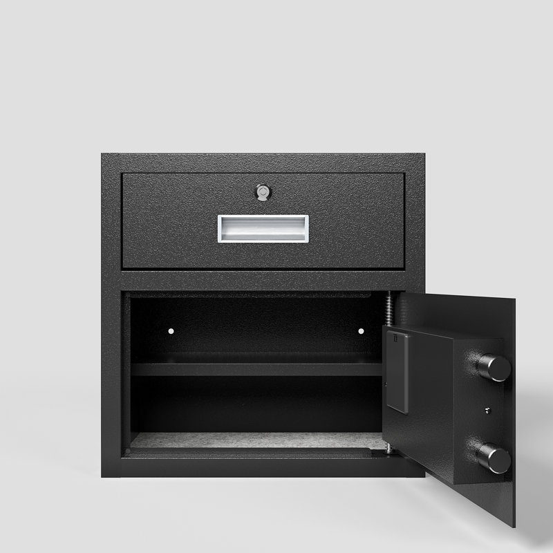 Coffre-fort en acier avec clavier électronique - Argent comptant, pierres précieuses, pièces d'identité, 1,69 pi³, noir, verrou de sécurité et accès facile