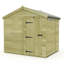 Total Sheds 7ft x 8ft Security Apex Shed - Heavy-Duty Hasp Staple Anti-Tamper - Pressure Treated Timber - UK Manufactured