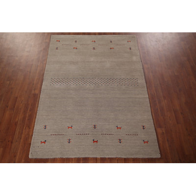 Little Animals Design Gabbeh Indian Accent Rug 5x7