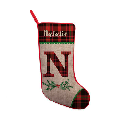Christmas Personalized N Letter Stocking