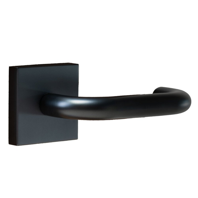 Alpine Lever 01 Set with Square Rose, Polish Stainless Steel, Single Dummy, Adjustable
