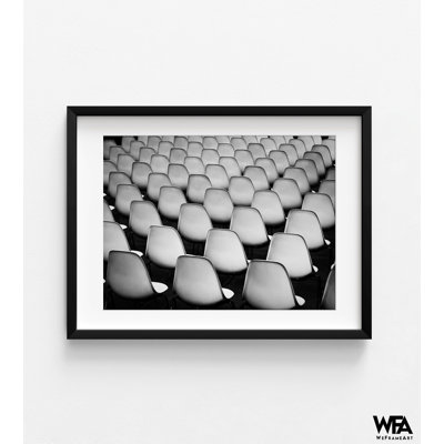 Seats By Peter Pfeiffer, Black And White Modern Home Office Wall Decor, Photography Studio Wall Art, Waiting Room Picture Print Decor