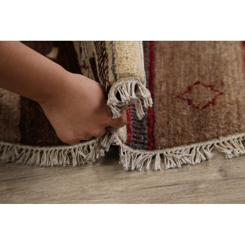 One-of-a-Kind 7'9" X 8'2" New Age Oval Wool Area Rug in