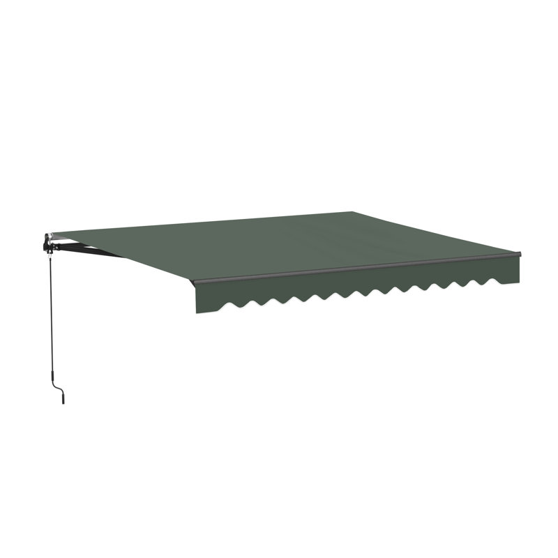 Retractable Home Patio Awning | Deck Canopy |UV Protection Sunshade | Manual Black Frame | Upgraded 2024, 13' W x 10' D