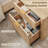 23'' Fluted Nightstand – Mid-century Modern Bedside Table With Storage With 2 Drawer-2057986648