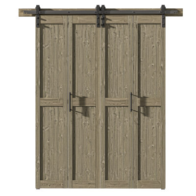 Porte pliante en bois de pin massif assemblé avec trousse de quincaillerie