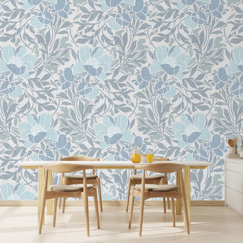 Bordure florale pelez et collez, L 120 po x l 168 po