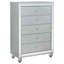 Arabesque Silver Metallic 5-drawer Bedroom Chest