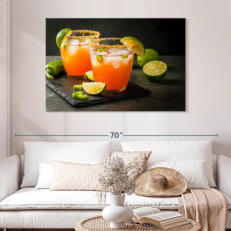Yarlin épicé Michelada cocktail, H 32 po x l 48 po