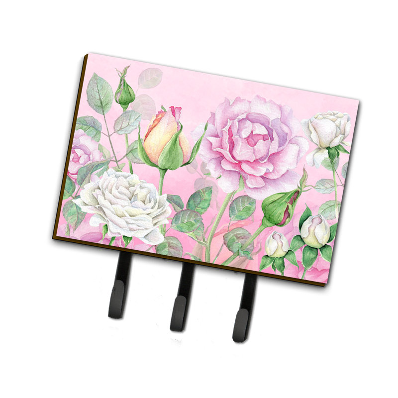 Metal Wall Organizer with Key Hooks