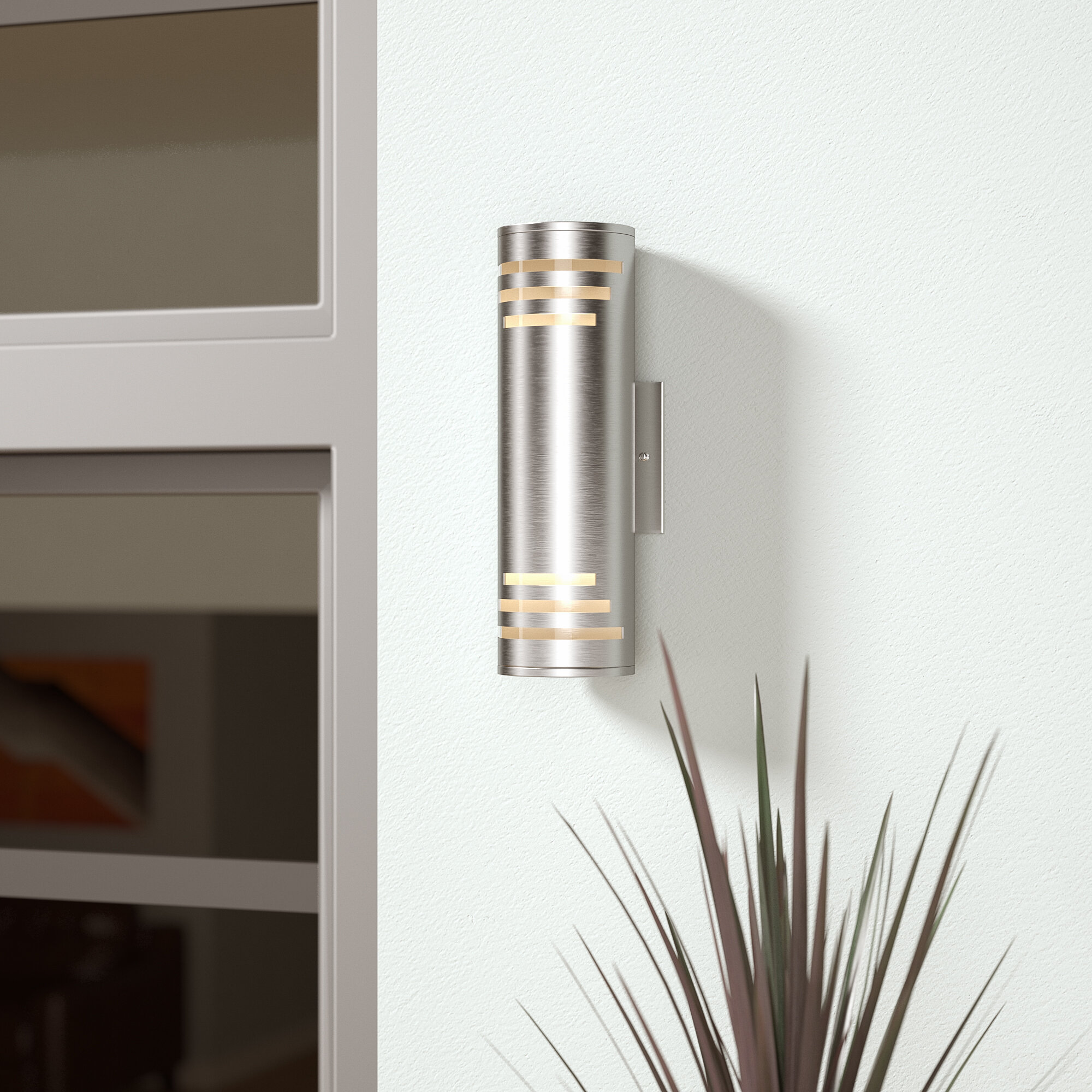 Orren Ellis Epsilon 2-Light Outdoor Armed Sconce & Reviews | Wayfair