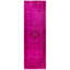 Overdyed Hand-Knotted Wool Modern-Contemporary Pink Runner 2' 8" x 8' 5"