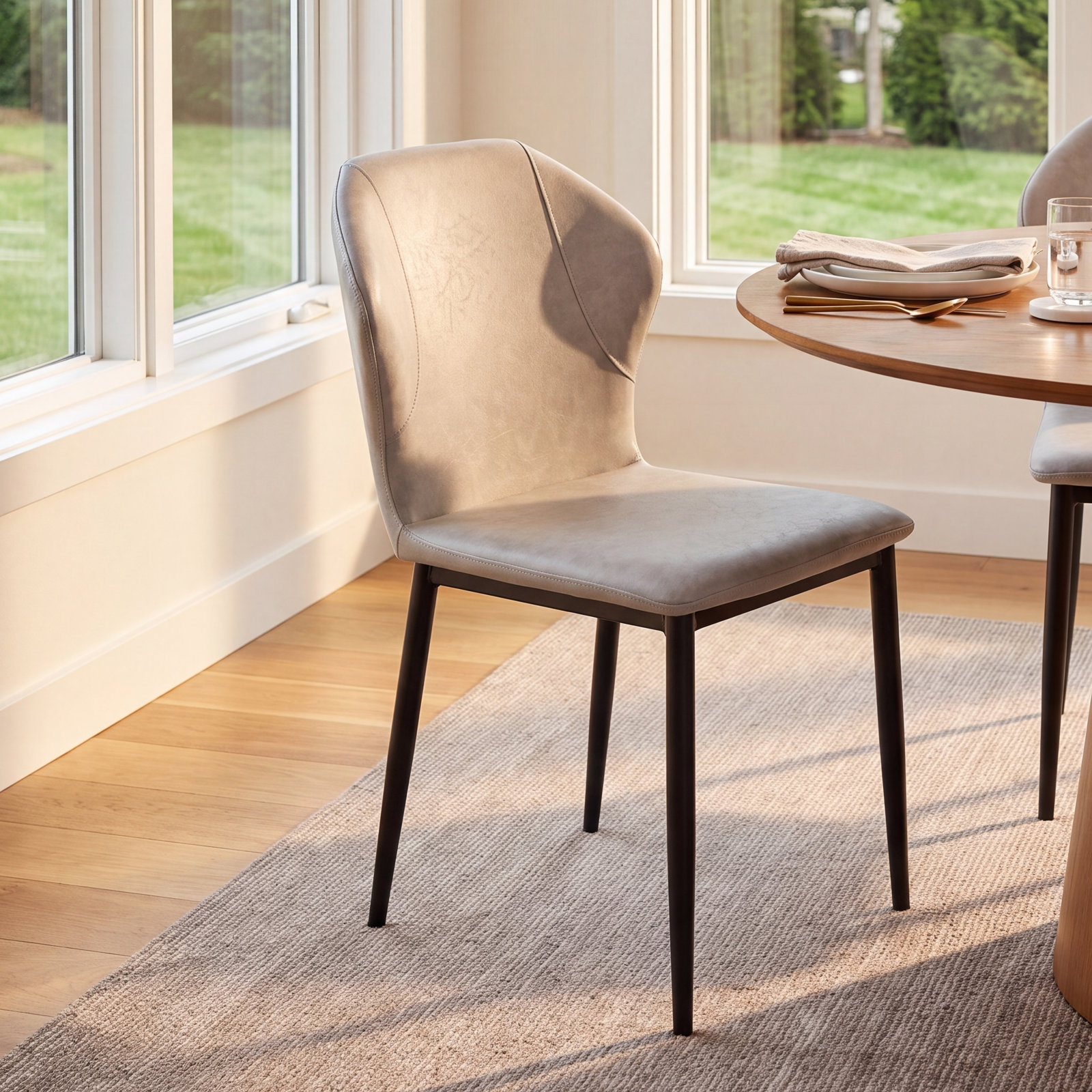 Steves Dining Chair, Light Gray, Single