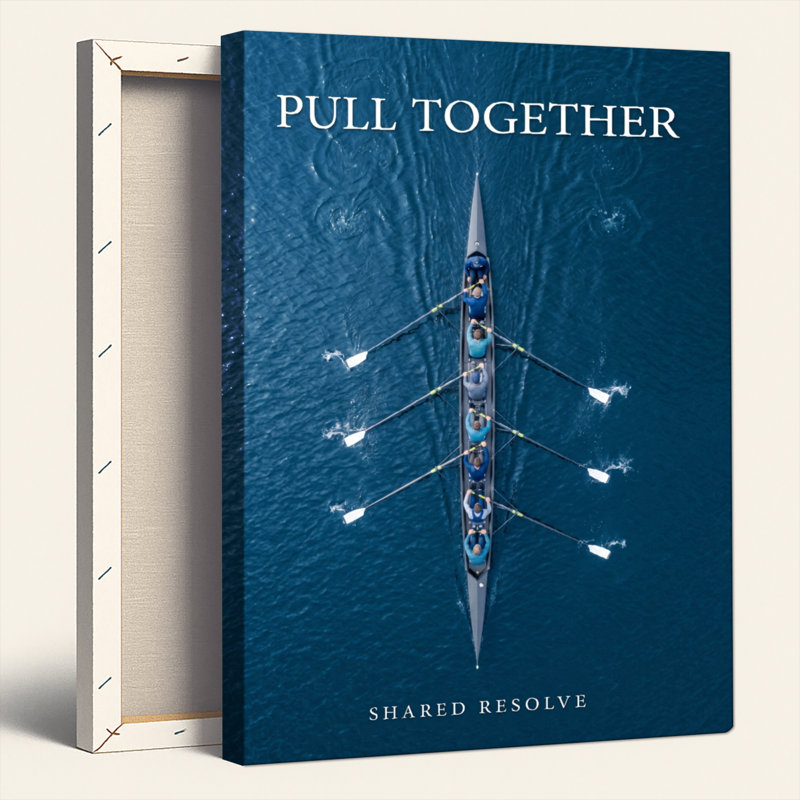«Rowing Team», reproduction d'art sur toile, ensemble de 1, Toile tendue, 30"H x 20"W