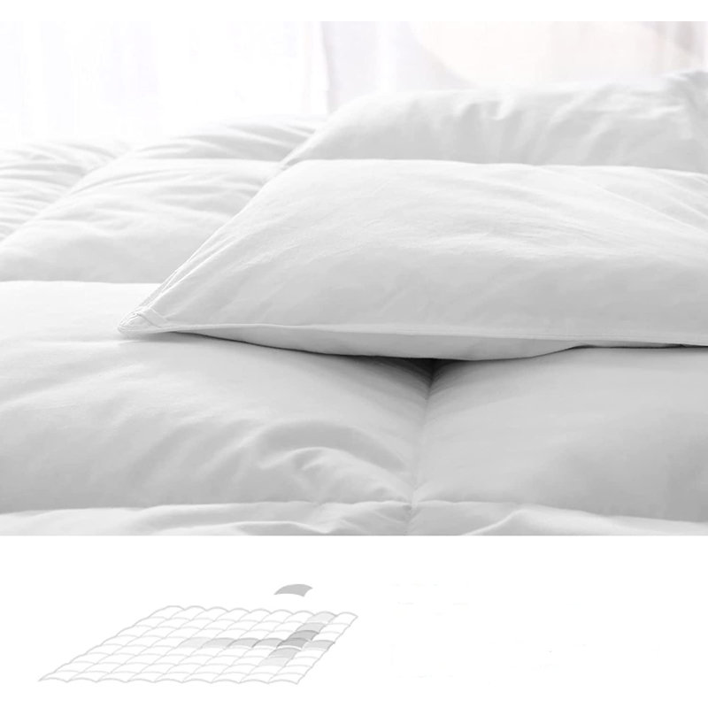 All Seasom Goose Down And Feather And 100% Cotton Cover - Stand-Alone Down Comforter, Queen Down Comforter