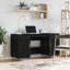 Desk With Shelf 140 X 50 X 75 Cm Engineered Wood-456705235
