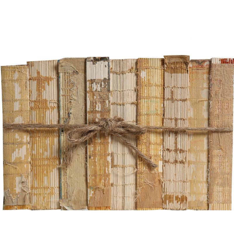Decorative Books - Vintage Paper & String Book Bundle - 1 Foot of Tan Books