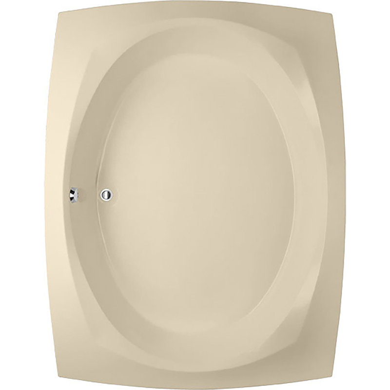Baignoire à air chute 82" x 64" Designer, Os, Laiton poli