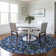 Machine Washable Indoor/Outdoor Snowflake Ho Ho Ho Xhevrie Navy Rug