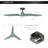 Anesca 3-Blade Propeller Ceiling Fan with Downrod-1119893506